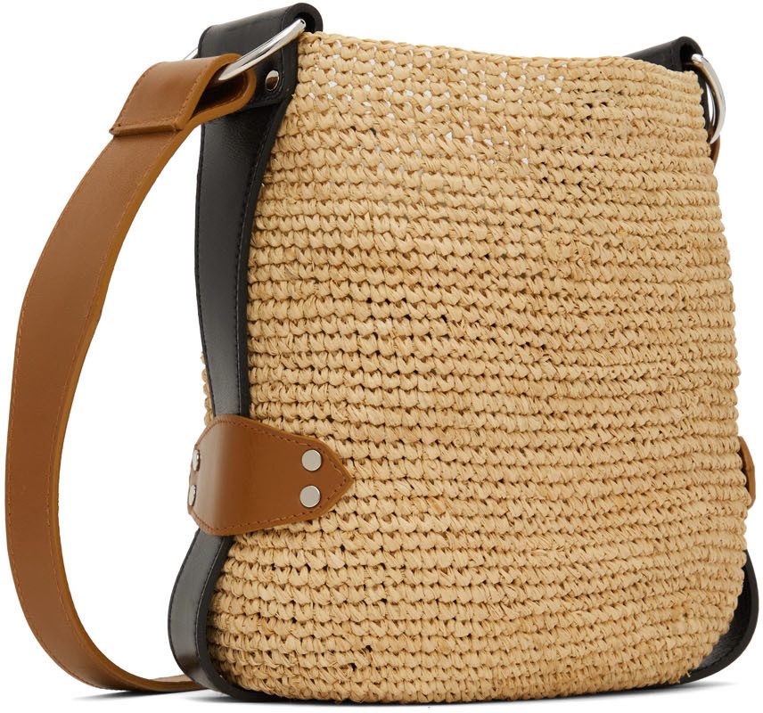 ISABEL MARANT Bayia woven raffia shoulder bag