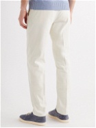 Brunello Cucinelli - Tapered Cotton Trousers - Neutrals