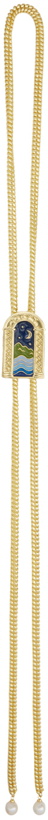 Photo: Casablanca Gold Curb Chain Bolo Tie