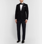 Favourbrook - Black Grosgrain-Trimmed Wool-Twill Tuxedo Trousers - Blue