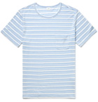 Onia - Chad Striped Linen-Blend T-Shirt - Blue