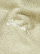 Jacquemus - Logo-Embroidered Organic Cotton-Jersey Hoodie - Neutrals