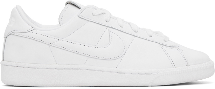 Black Comme des Garçons White Nike Edition Tennis Classic Sneakers