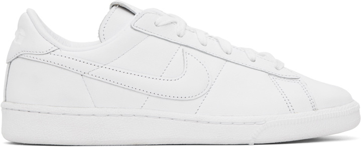 Photo: Black Comme des Garçons White Nike Edition Tennis Classic Sneakers