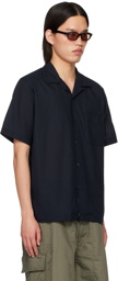 nanamica Navy Open Collar Shirt