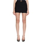 Marine Serre Black Tailored Moon Belted Mini Skort