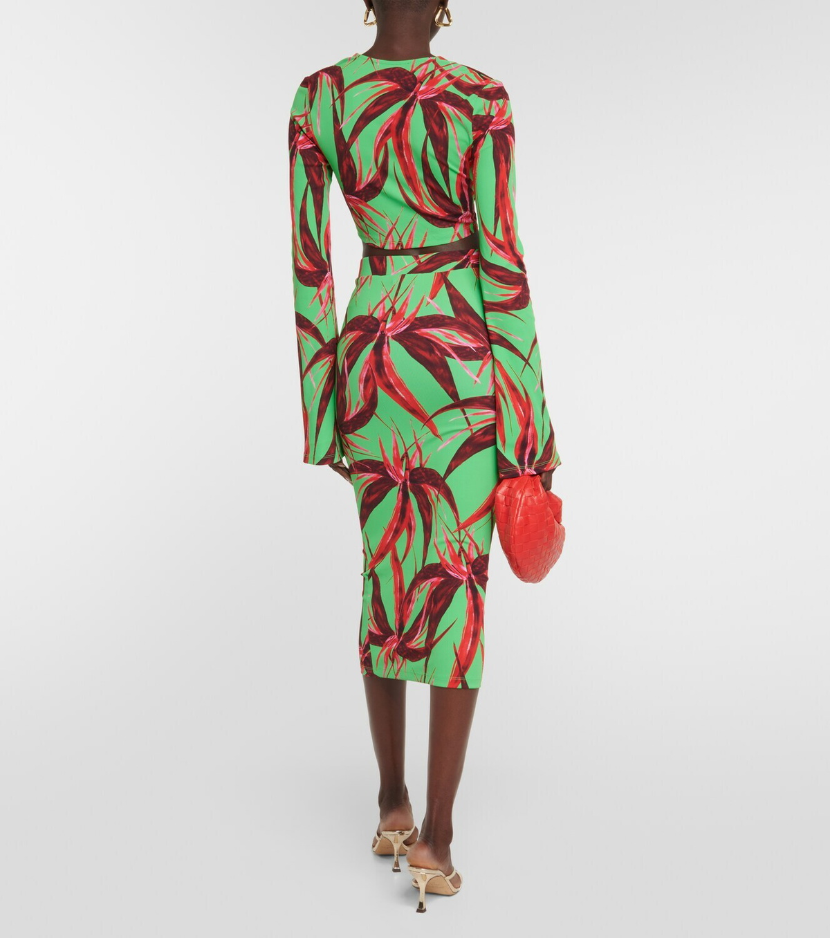 Louisa Ballou Printed cropped cardigan