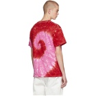 Kwaidan Editions SSENSE Exclusive Pink and Red Tie-Dye T-Shirt
