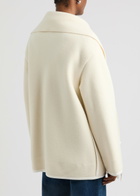Forte_forte Scarf-effect Wool-blend Jacket Cream