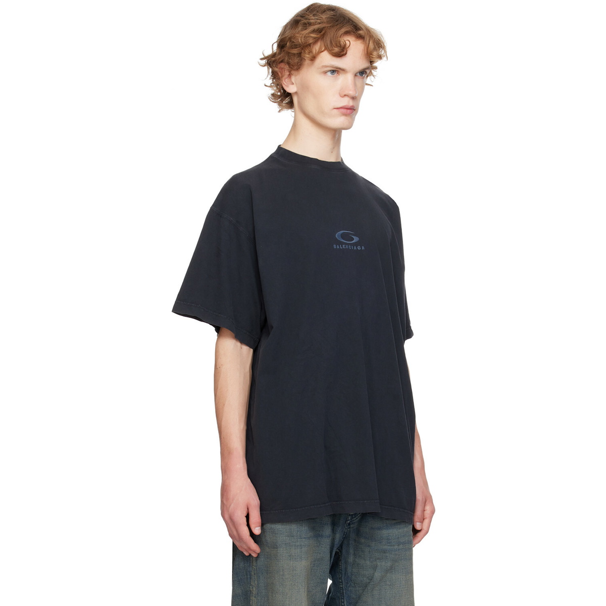 Balenciaga Black Loop Sports Icon Oversized T-shirt