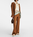 Etro Embroidered canvas boat shoes