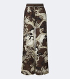 Alémais Otis printed linen wide-leg pants