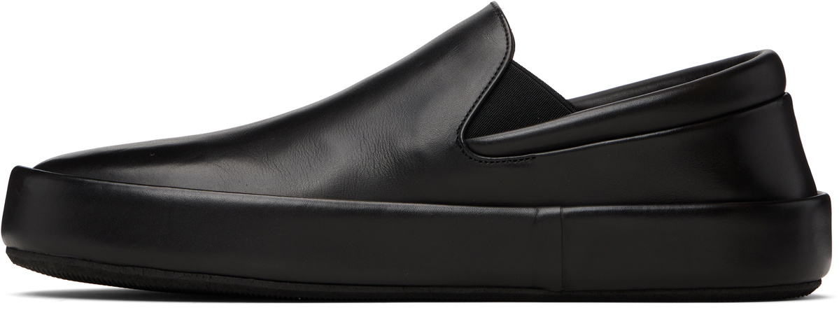 Marsèll Black Cassapelle Leather Slip-on Sneakers