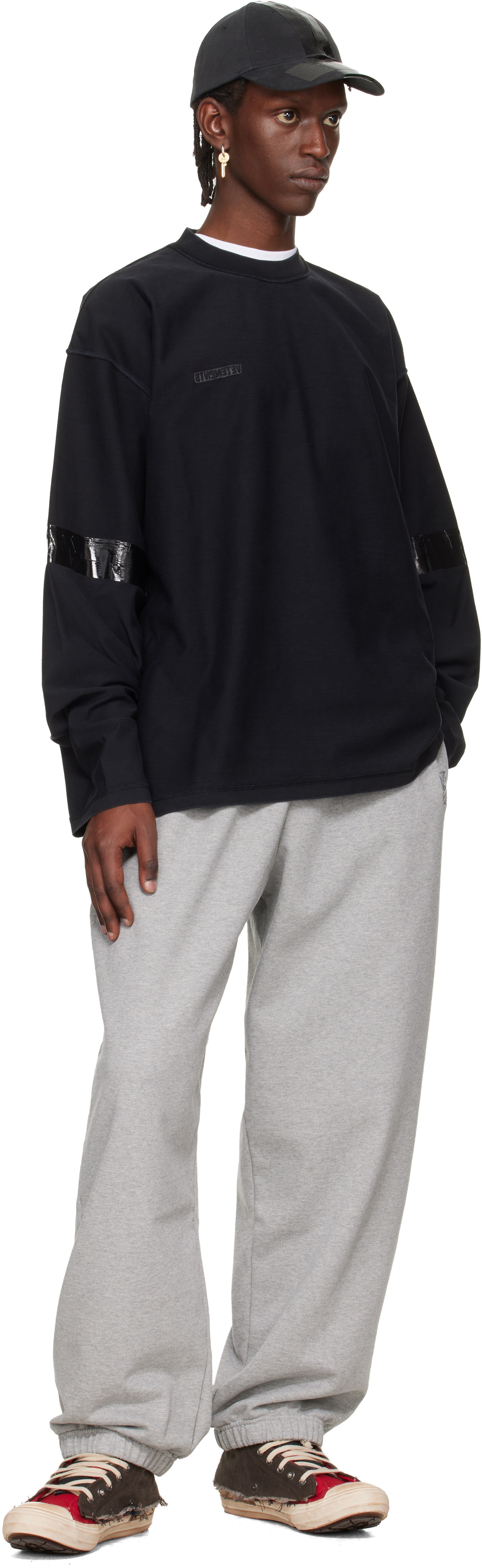 VETEMENTS Black Taped Reconstructed Longsleeve T-shirt