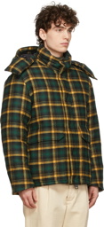 DOPPIAA Green Check Down Jacket