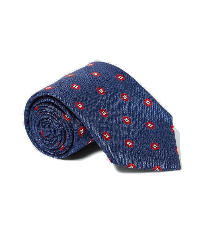 Photo: Canali Printed silk tie
