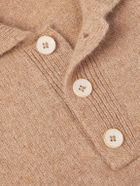 The Elder Statesman - Brushed-Cashmere Polo Shirt - Brown