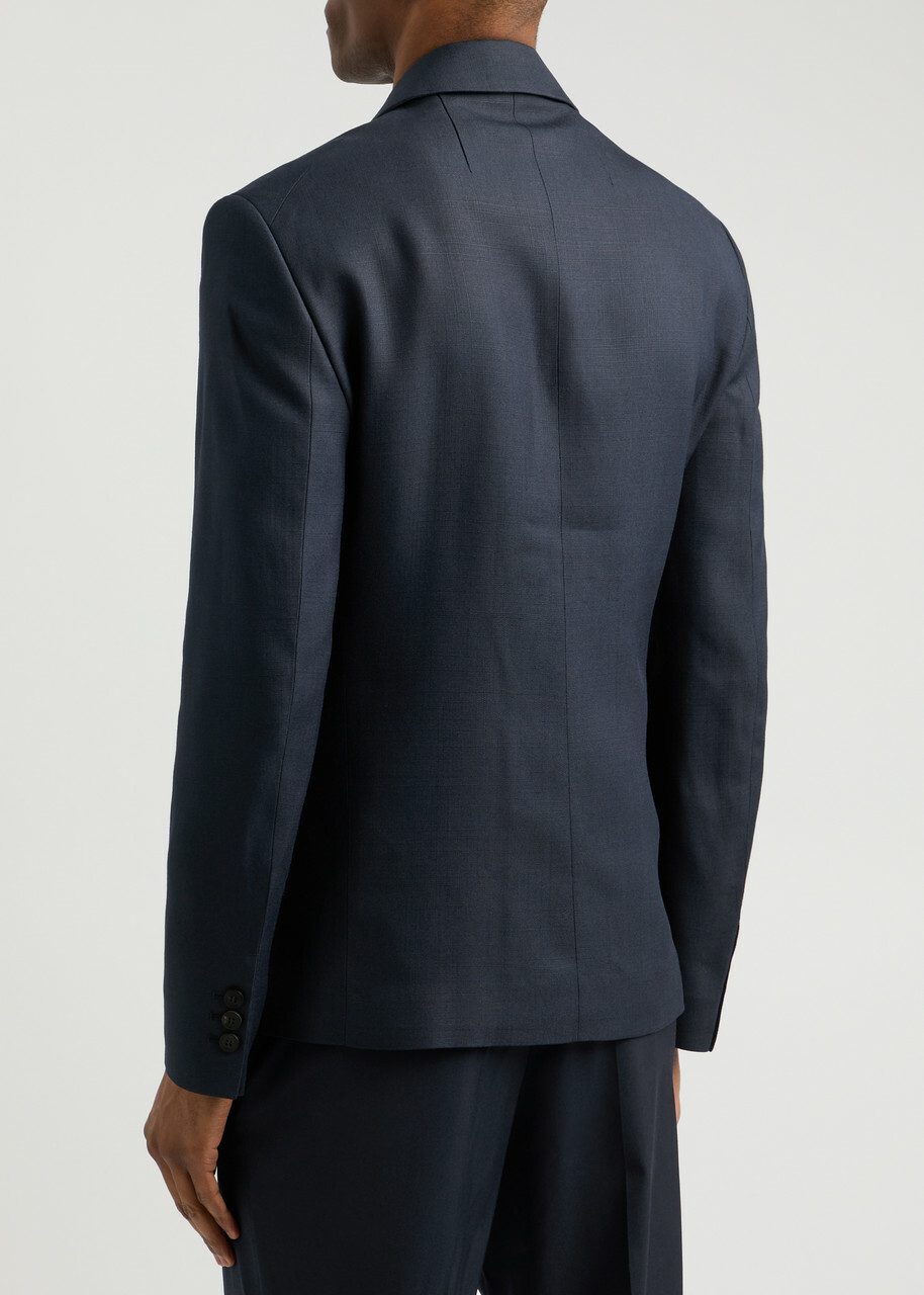 Jacquemus La Veste Melo Woven Blazer Navy