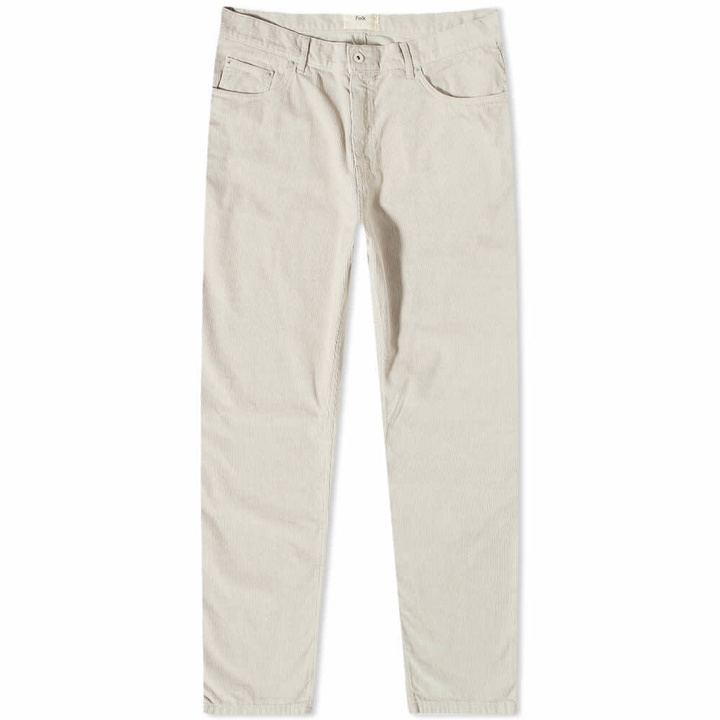 Photo: Folk Men's 5 Pocket Trouser in Silver Cords