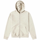 Represent Men's Blank Zip Though Hoody in Cream Marl