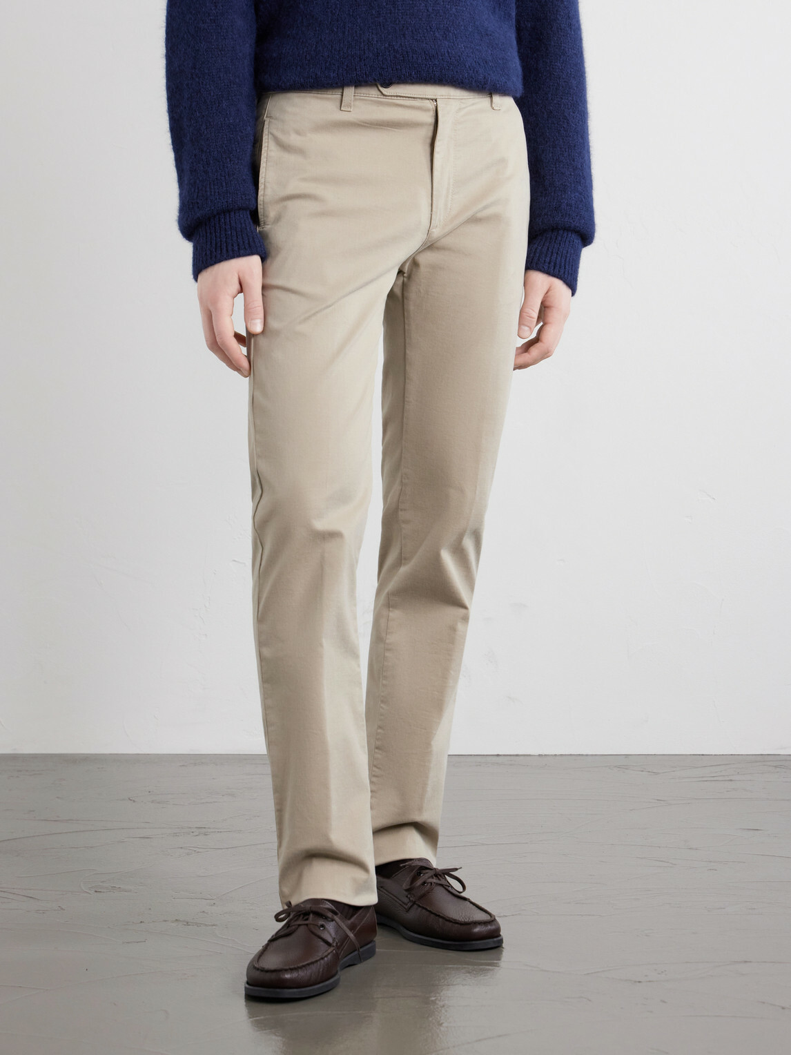 Massimo Alba - Winch Straight-Leg Cotton-Blend Twill Trousers - Neutrals