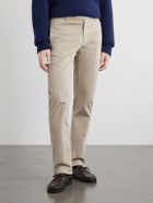 Massimo Alba - Winch Straight-Leg Cotton-Blend Twill Trousers - Neutrals