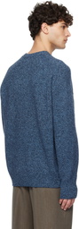 YLÈVE Blue Wool & Cashmere Sweater