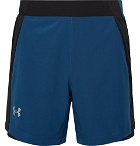 Under Armour - Qualifier Speedpocket Mesh-Panelled HeatGear Running Shorts - Blue