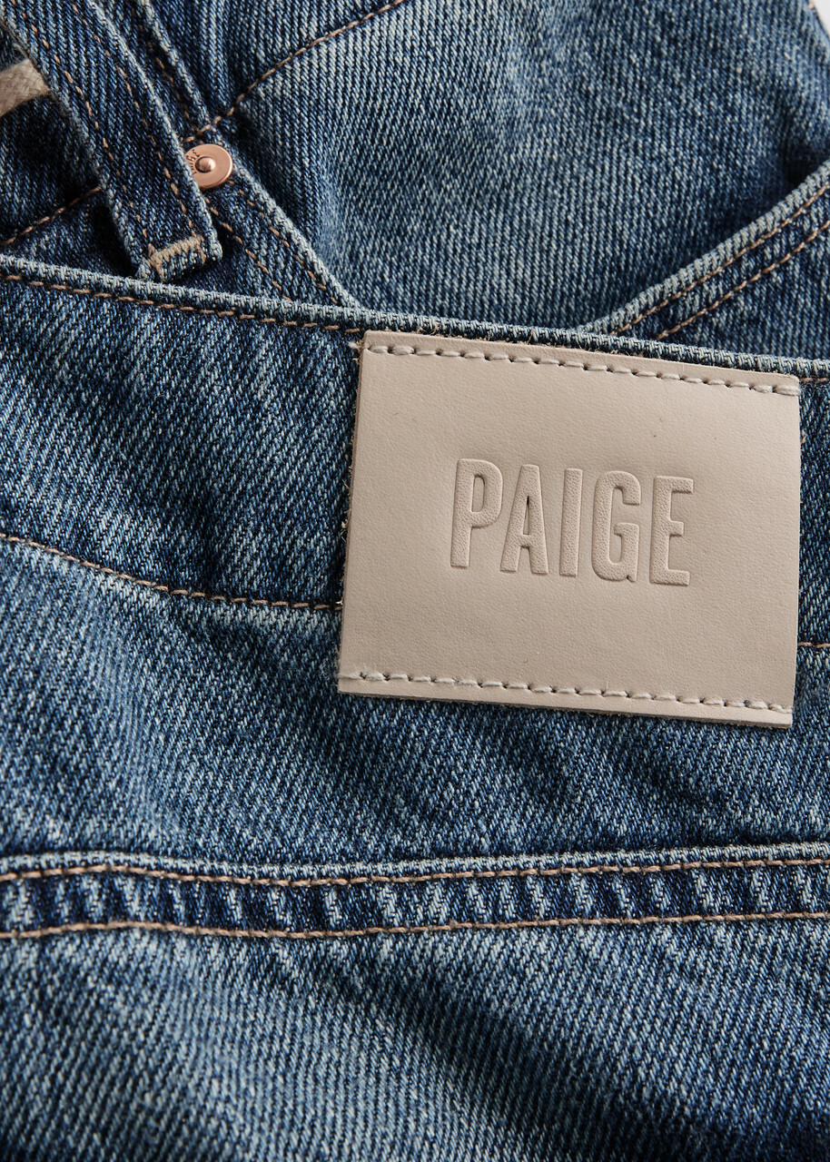 Paige Zoey Belted Wide-leg Jeans Blue