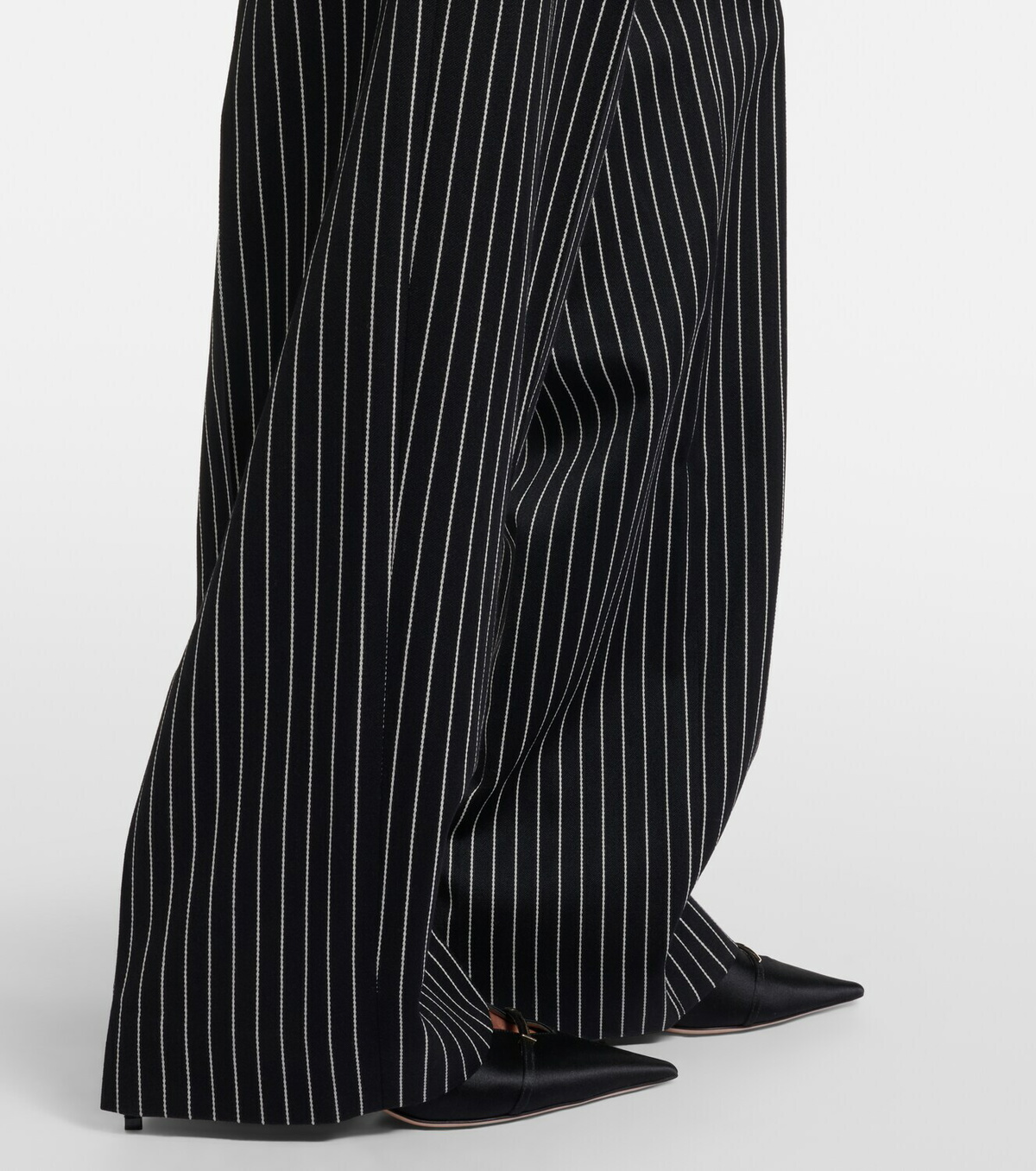Tom Ford Striped wool and cotton straight pants