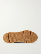 Golden Goose - Running Sole Leather-Trimmed Suede and Shell Sneakers - Neutrals