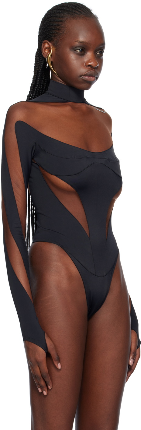 Mugler Black Illusion Bodysuit