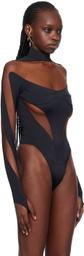 Mugler Black Illusion Bodysuit