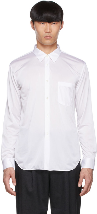 Photo: Comme des Garçons Homme Deux White Polyester Shirt