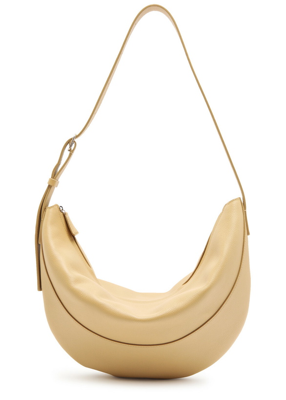 Photo: The Row Jouve Grained Leather Shoulder bag - Cream - One Size