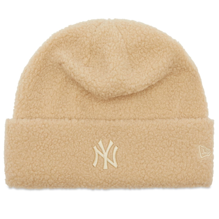 Photo: New Era New York Yankees Borg Beanie Hat in Natural 