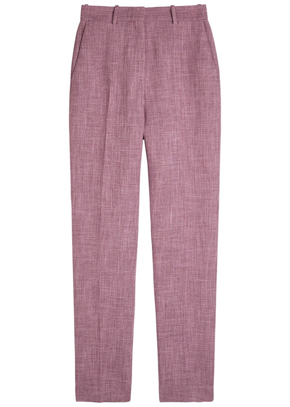 Photo: Calvin Klein Lucia Slim-leg Cotton-blend Trousers Red Light