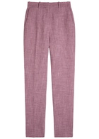 Calvin Klein Lucia Slim-leg Cotton-blend Trousers Red Light