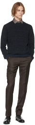 Ermenegildo Zegna Couture Black & Navy Cashmere Sweater
