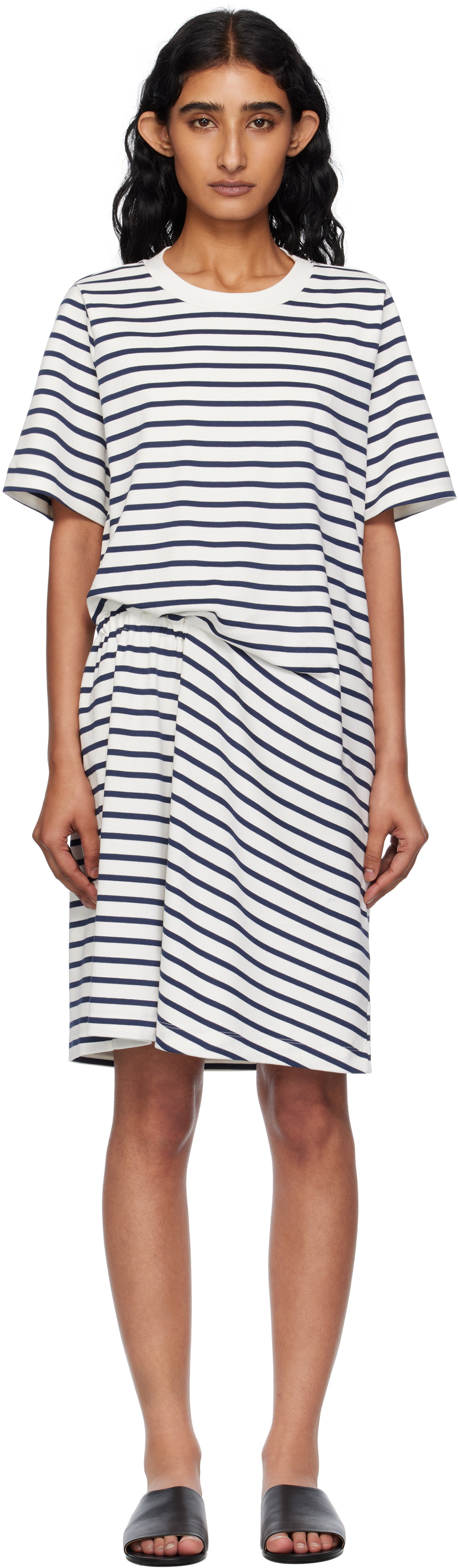 Weekend Max Mara Navy & White Pireo Minidress