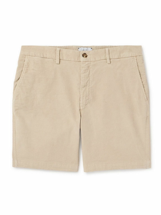 Photo: Mr P. - Straight-Leg Organic Cotton-Blend Corduroy Shorts - Neutrals