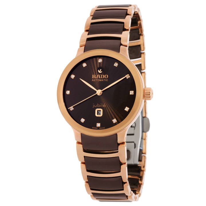 Photo: Rado Centrix Automatic Diamond Brown Dial Ladies Watch R30019732