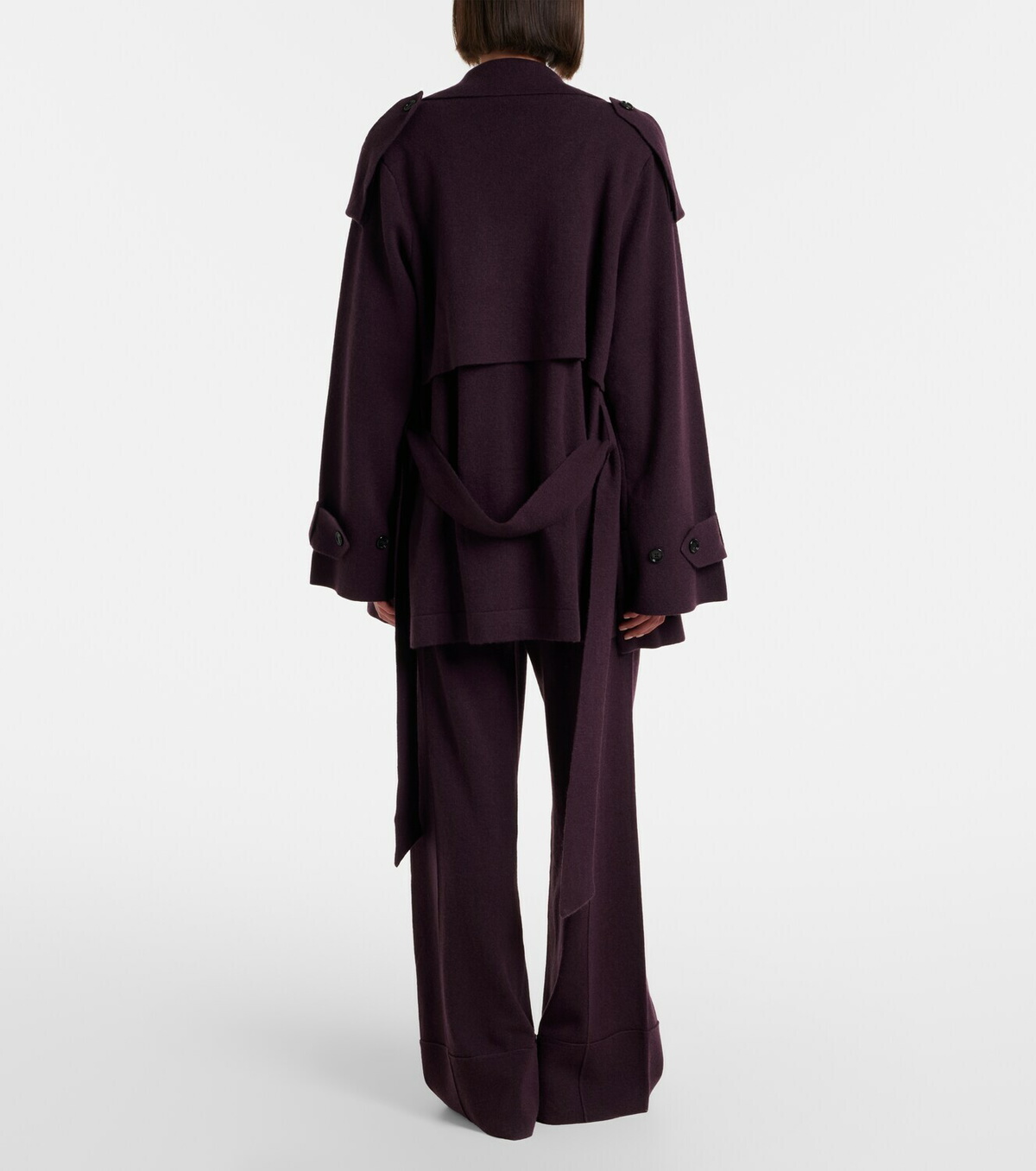 Jardin des Orangers Wool and cashmere wide-leg pants