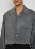 Lemaire Silk-blend Shirt Grey