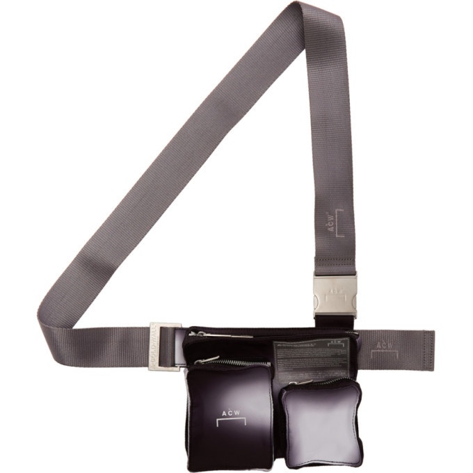 Photo: A-Cold-Wall* SSENSE Exclusive Black and Grey Utility Holster Bag