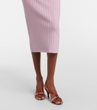 Versace Medusa ribbed-knit midi dress