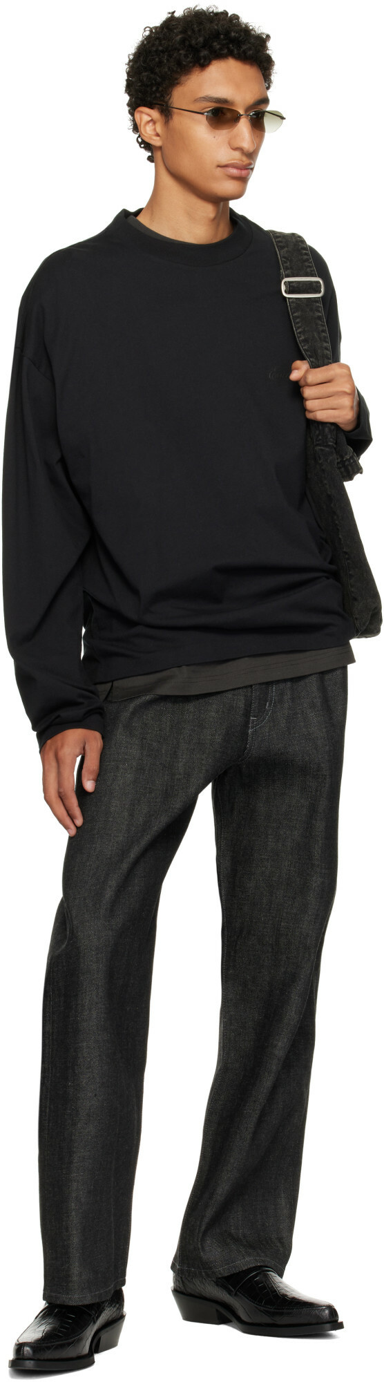 Neighborhood Black Rigid Denim Full Cut Jeans