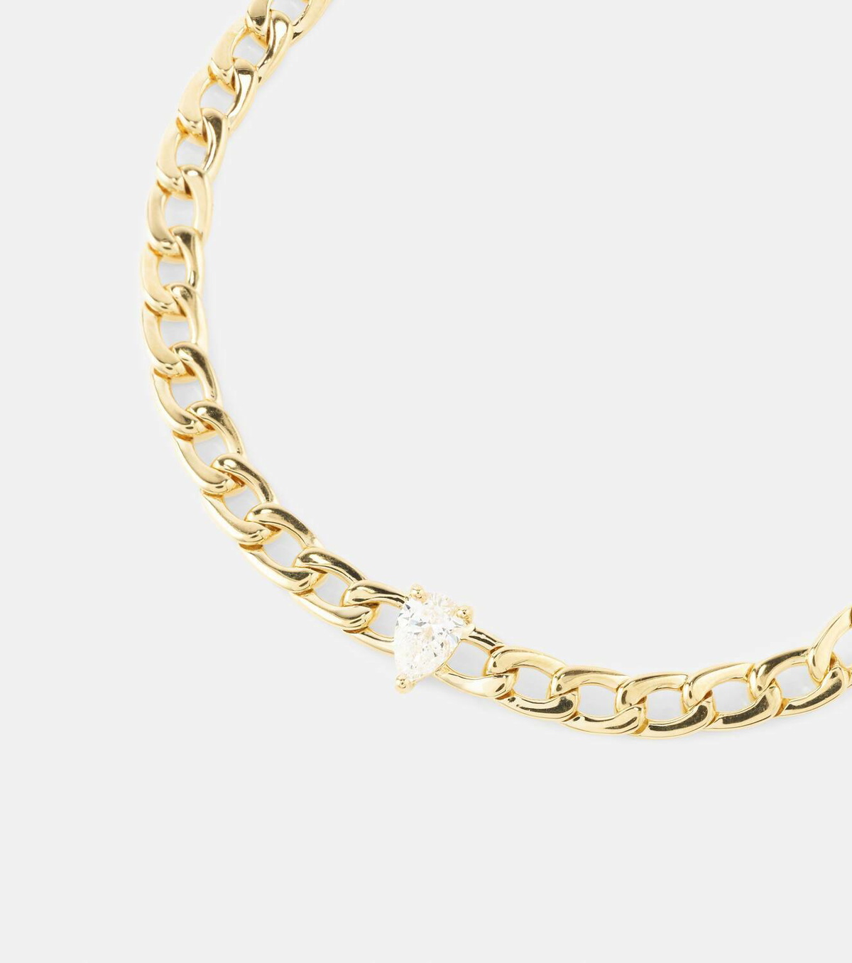 Anita Ko 18kt gold chain bracelet with diamond