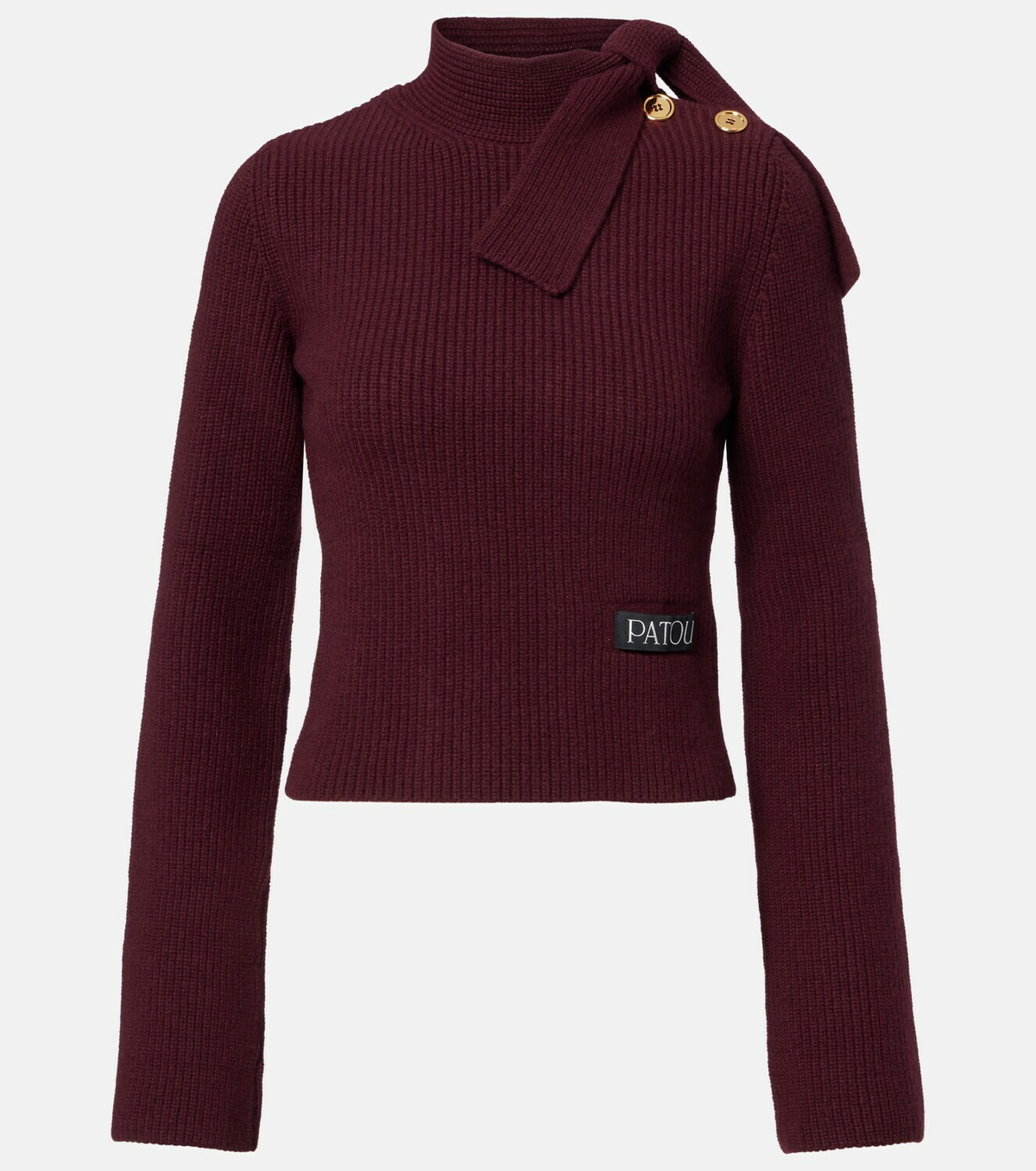 Patou Bow-detail wool and cashmere sweater