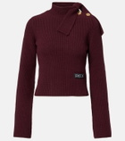 Patou Bow-detail wool and cashmere sweater